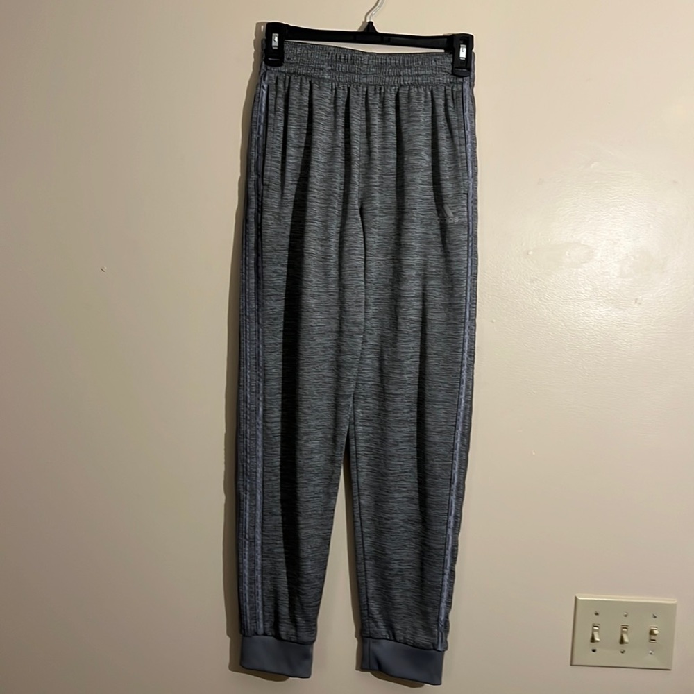 Adidas tricot joggers - gray - youth LG (14/16)